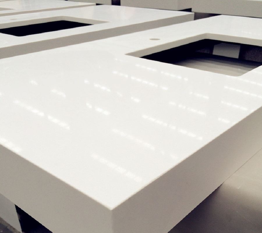 Pure white quartz vanity top Pure white quartz vanity top