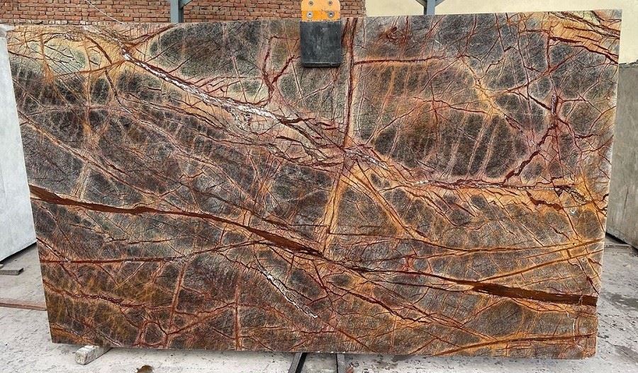 Rainforest brown granite slab