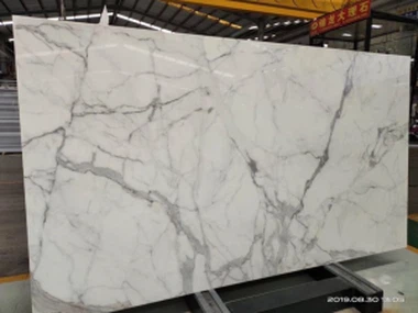 Slab tal-ħġieġ calacatta nano Crystalizzat għal Kontrotops