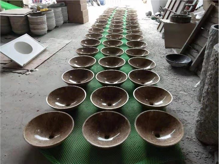 brown color wash basin