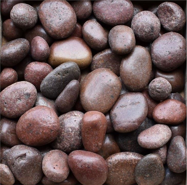 red polished pebbles factory
