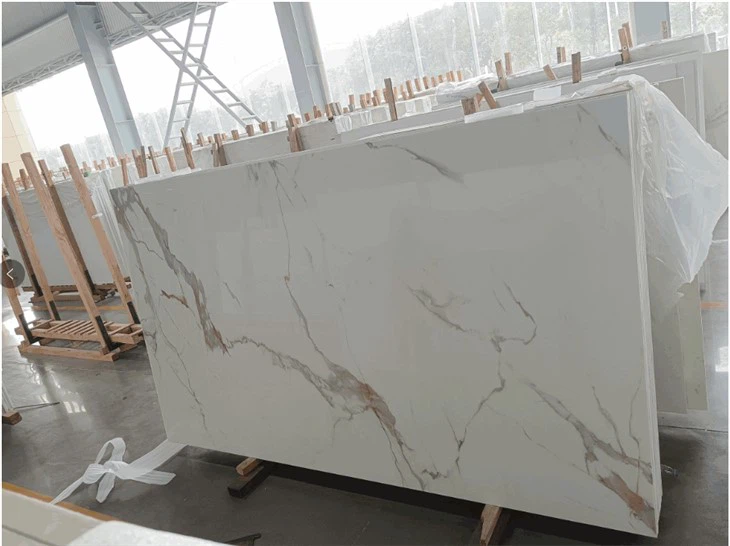 Calacatta Gold Nano Glass Stone Quartzs Countertops