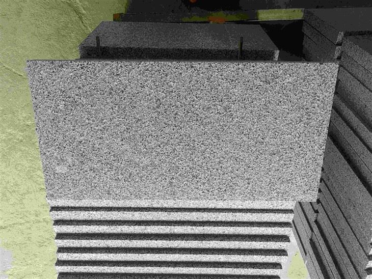 G654 Black Granite Flamed Tiles Slabs