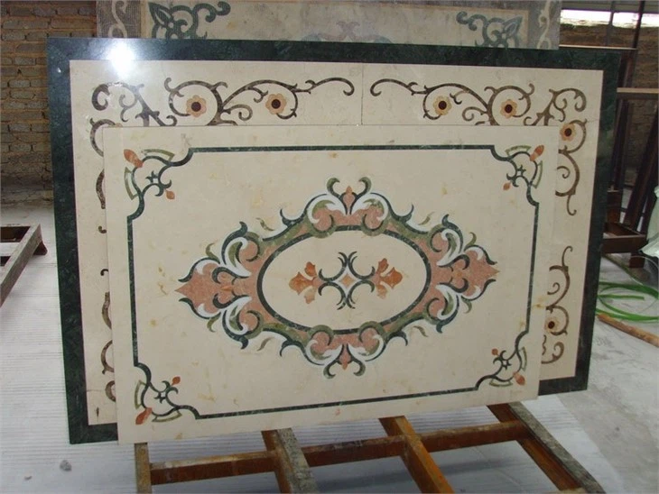Stone Waterjet Marble Medallion Floor Tile Designs