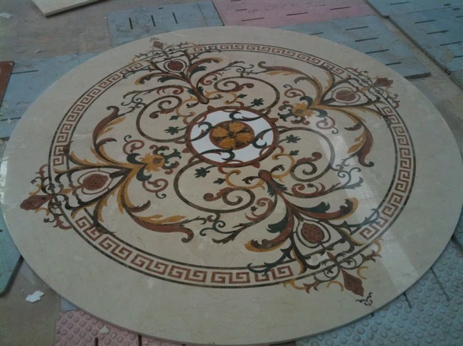 Stone Waterjet Marble Medallion Floor Tile Designs